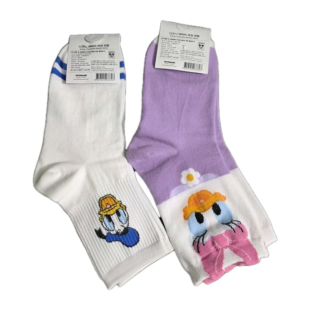 Disney Donald & Daisy Duck Novelty Crew Socks - 2‎ Pair Set
